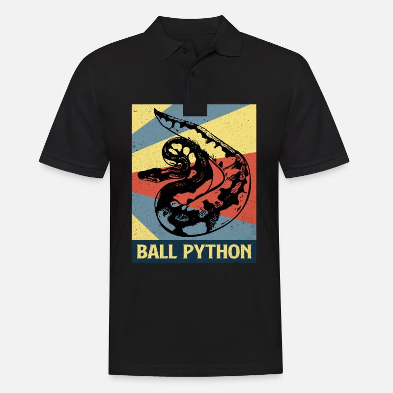 Python - Männer Poloshirt - Schwarz