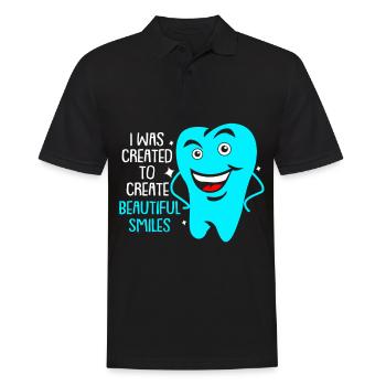 Dentiste cadeau dentiste dentiste dentaire dent - Polo Homme - noir - Devant - Kai (181cm)