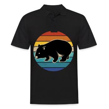 Wombat - Männer Poloshirt - Schwarz - Vorne - Kai (181cm)