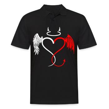 Docteur infirmière infirmière Angel Devil Gift - Polo Homme - noir - Devant - Kai (181cm)