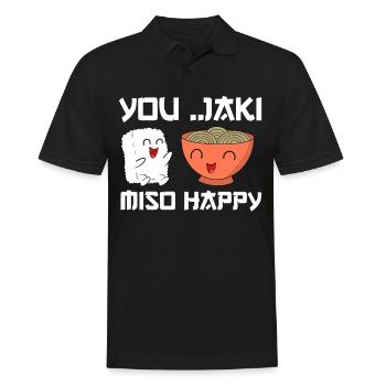 Sushi Lustiger Spruch You Maki Miso Happy Geschenk - Männer Poloshirt - Schwarz - Vorne - Kai (181cm)
