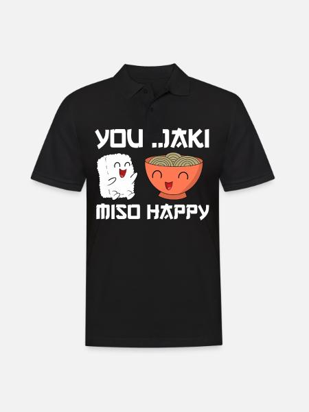 Sushi Funny vous dire Maki Miso cadeau heureux - Polo Homme - noir