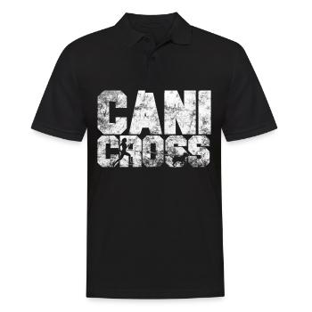 Canicross | Hundesport Fitness Joggen Geschenk - Männer Poloshirt - Schwarz - Vorne - Kai (181cm)