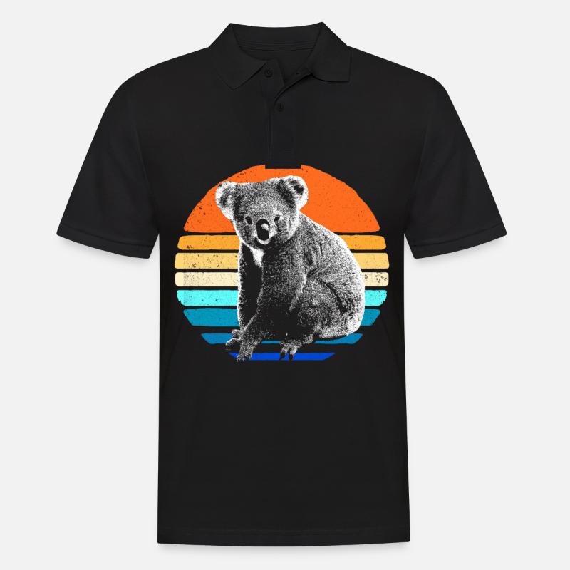 Koala - Männer Poloshirt - Schwarz