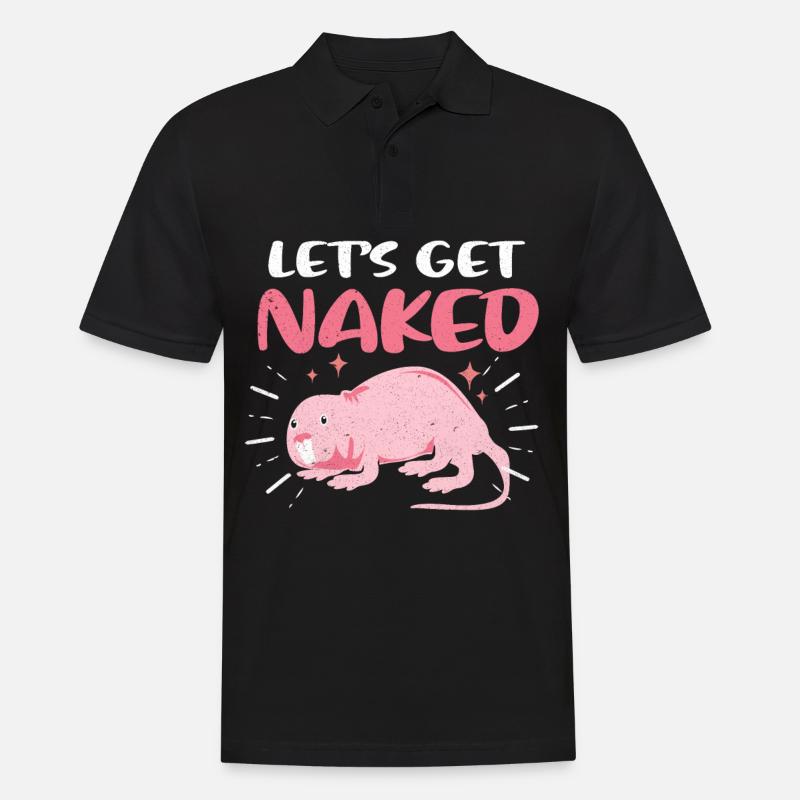 Nacktmull - Männer Poloshirt - Schwarz