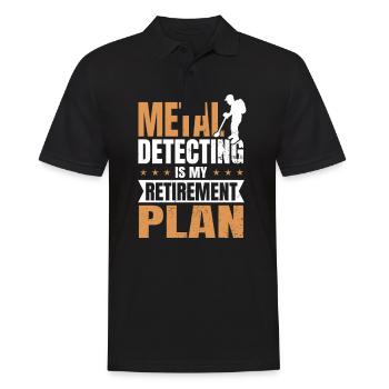 Détection des métaux est mon cadeau de plan de retraite - Polo Homme - noir - Devant - Kai (181cm)