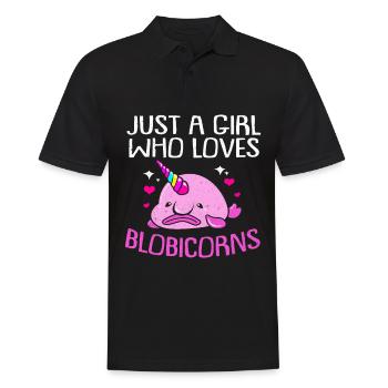 Blobfish - Men's Polo Shirt - black - Front - Kai (181cm)