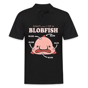 Blobfish - Men's Polo Shirt - black - Front - Kai (181cm)
