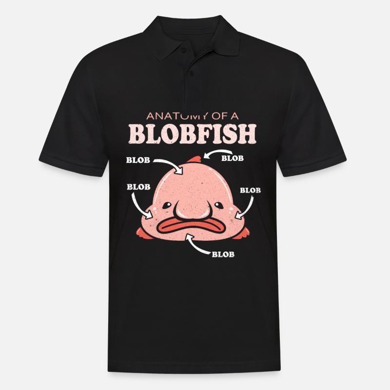 Blobfisch - Männer Poloshirt - Schwarz