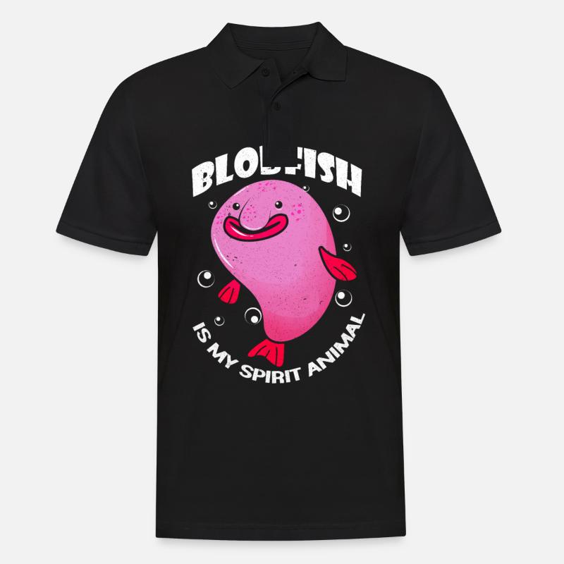 Blobfisch - Männer Poloshirt - Schwarz