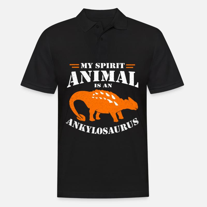 Ankylosaurus - Männer Poloshirt - Schwarz