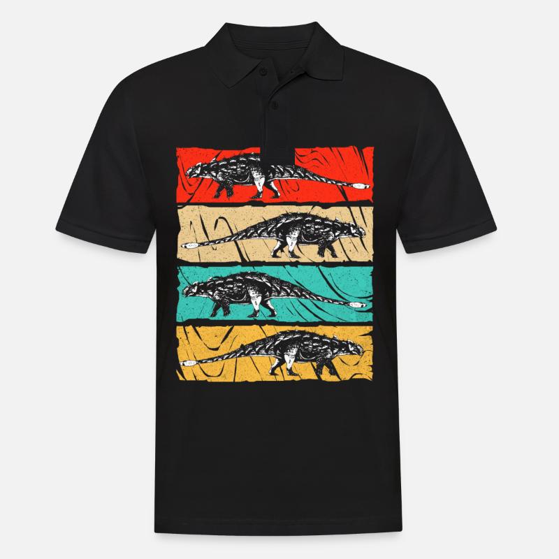 Ankylosaurus - Männer Poloshirt - Schwarz