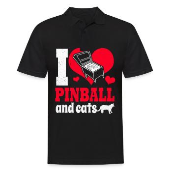 Pinball - Men's Polo Shirt - black - Front - Kai (181cm)