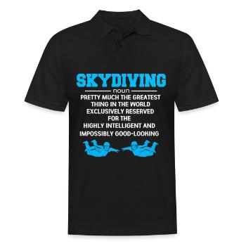 Parachuting - Men's Polo Shirt - black - Front - Kai (181cm)