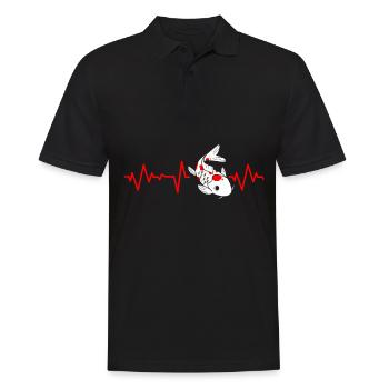 Koi poissons carpes Nishikigoi Kohaku Asagi cadeau - Polo Homme - noir - Devant - Kai (181cm)