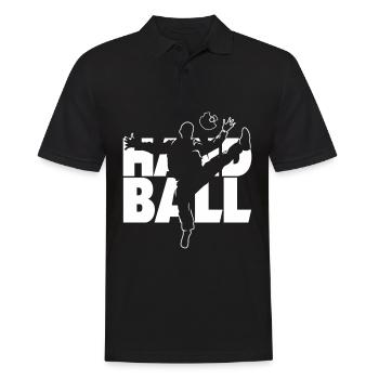 Handball Torwart Sporthalle Mannschaft Geschenk - Männer Poloshirt - Schwarz - Vorne - Kai (181cm)