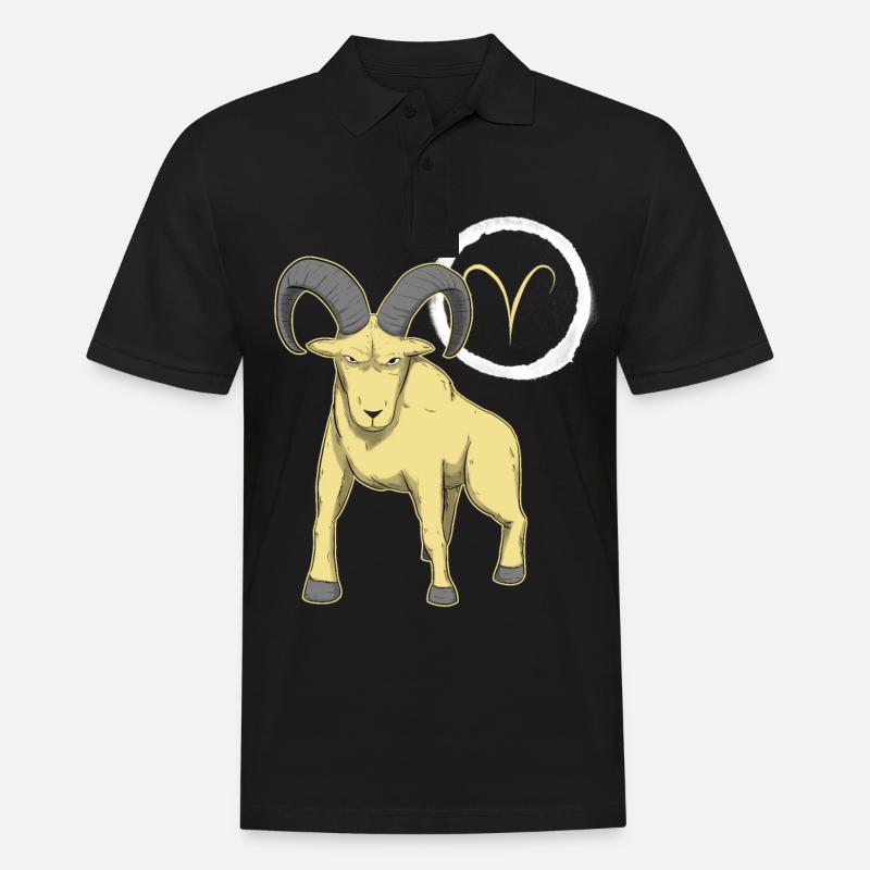 Sternzeichen Widder Aries - Männer Poloshirt - Schwarz