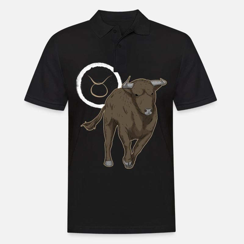 Sternzeichen Stier Taurus - Männer Poloshirt - Schwarz