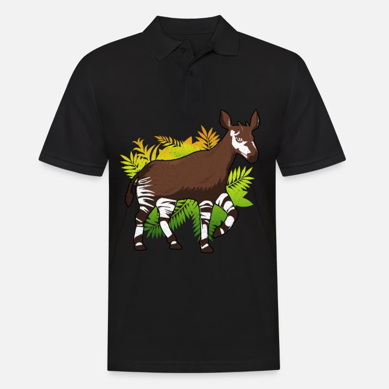 Okapi - Männer Poloshirt - Schwarz