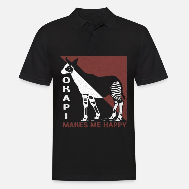 Okapi - Männer Poloshirt - Schwarz