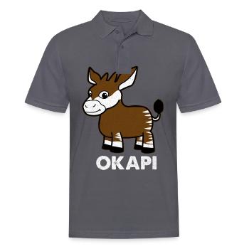 Okapi - Men's Polo Shirt - charcoal grey - Front - Nico (186cm)