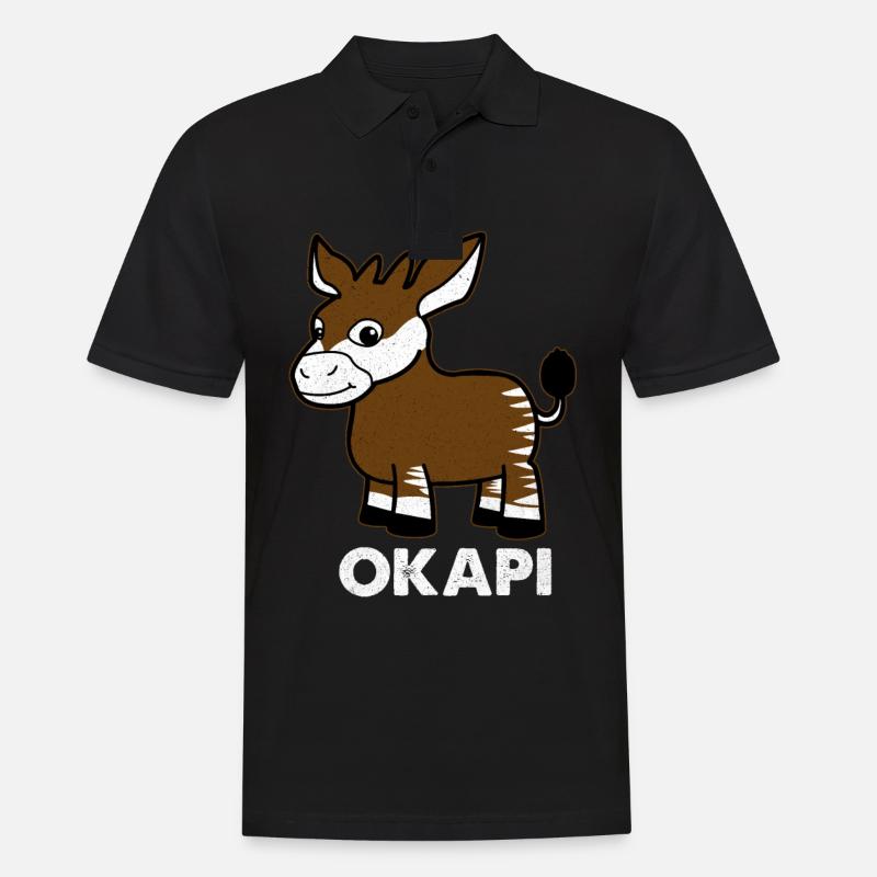 Okapi - Männer Poloshirt - Schwarz