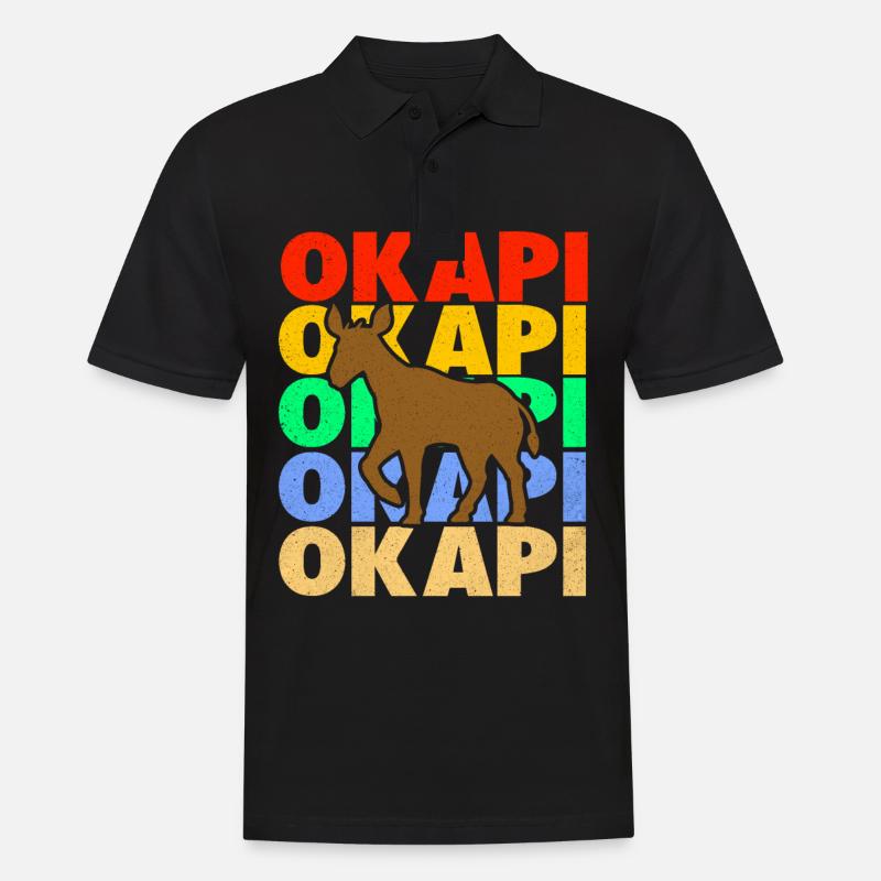 Okapi - Männer Poloshirt - Schwarz