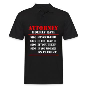 Avocat avocat juge - Polo Homme - noir - Devant - Kai (181cm)