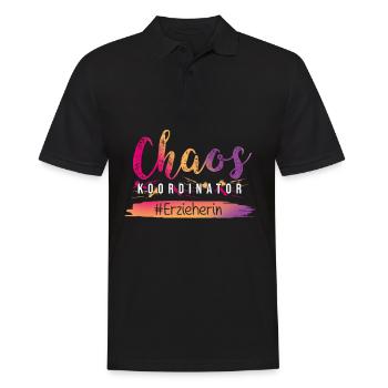 Chaos Koordinator ala Erzieherin Lustiger Beruf - Männer Poloshirt - Schwarz - Vorne - Kai (181cm)