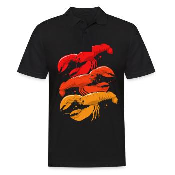 Homard Crevette Languste Cancer Fruits de mer - Polo Homme - noir - Devant - Kai (181cm)