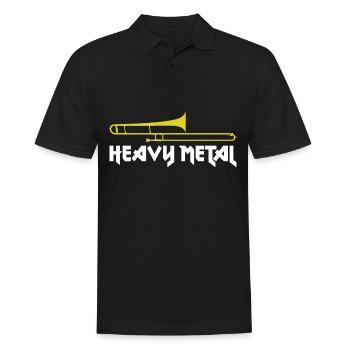 Posaune Posaunist Musik Metal Lustig Sprüche - Männer Poloshirt - Schwarz - Vorne - Kai (181cm)