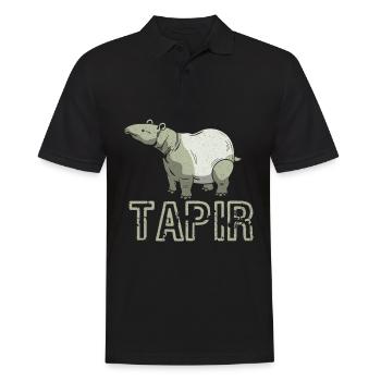 Tapir - Männer Poloshirt - Schwarz - Vorne - Kai (181cm)