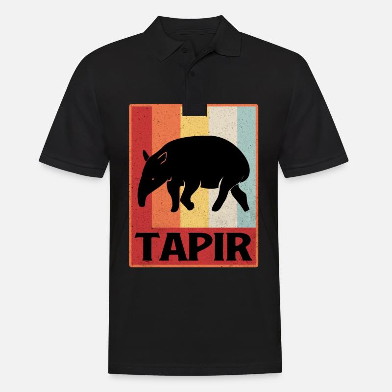 Tapir - Männer Poloshirt - Schwarz