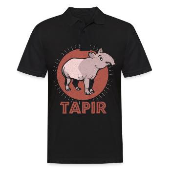 Tapir - Männer Poloshirt - Schwarz - Vorne - Kai (181cm)
