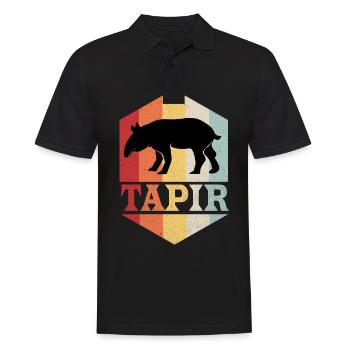 Tapir - Männer Poloshirt - Schwarz - Vorne - Kai (181cm)