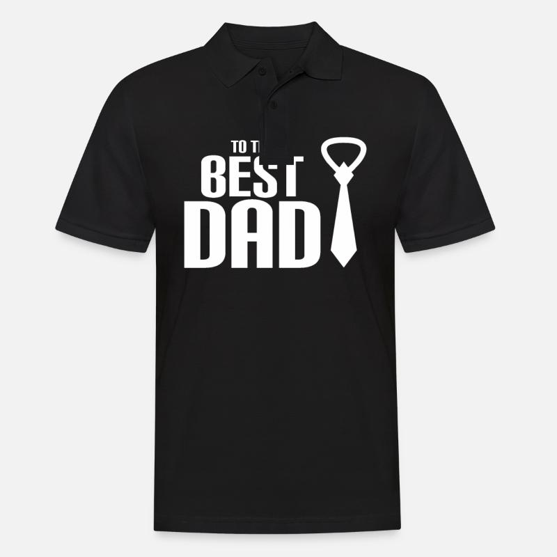 Dad - Best dad - Männer Poloshirt - Schwarz