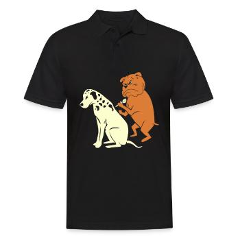 Dalmate chien entraîneur amateur de chien amateur de chien - Polo Homme - noir - Devant - Kai (181cm)