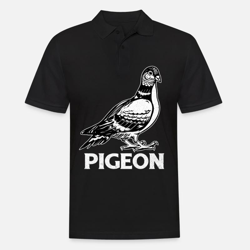 Taube - Männer Poloshirt - Schwarz