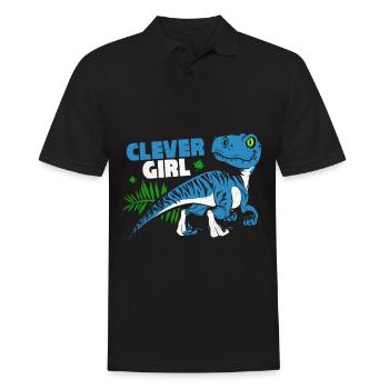 Velociraptor - Men's Polo Shirt - black - Front - Kai (181cm)