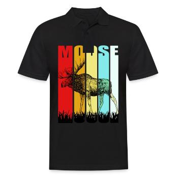 Elche Elche Hirsch Geweih Rentier Reh Geschenk - Männer Poloshirt - Schwarz - Vorne - Kai (181cm)