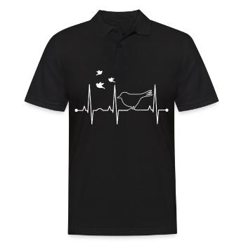 vögel beobachten geschenk hobby - Männer Poloshirt - Schwarz - Vorne - Kai (181cm)