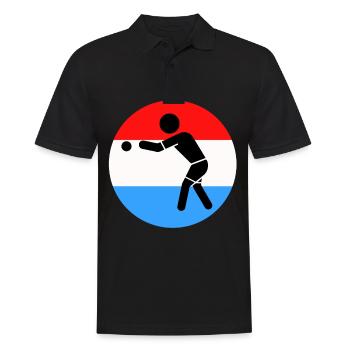 Pétanque - Männer Poloshirt - Schwarz - Vorne - Kai (181cm)