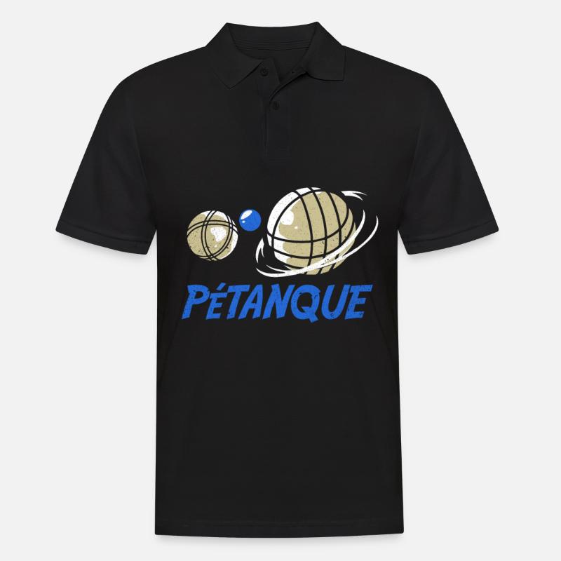 Pétanque - Männer Poloshirt - Schwarz