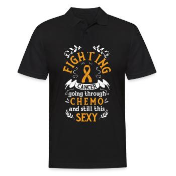 Cancer fight winner gift loop - Men's Polo Shirt - black - Front - Kai (181cm)