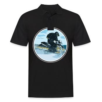Schneemobil Geschenk Schnee Mobil - Männer Poloshirt - Schwarz - Vorne - Kai (181cm)