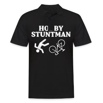 Cadeau cascadeur cascadeur bicyclette - Polo Homme - noir - Devant - Kai (181cm)