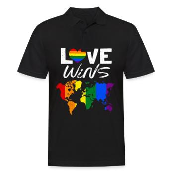 LGBT - Polo Homme - noir - Devant - Kai (181cm)