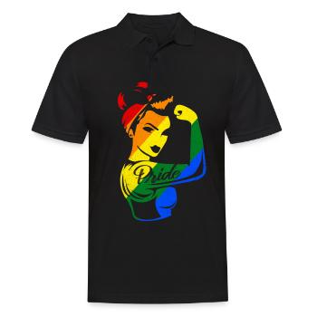 LGBT - Männer Poloshirt - Schwarz - Vorne - Kai (181cm)