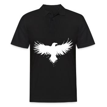 Oiseau corbeau aigle oiseau corbeau - Polo Homme - noir - Devant - Kai (181cm)