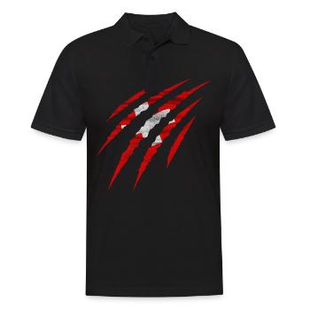 Schweiz Schweizer inside Helvetia Wunde Geschenk - Männer Poloshirt - Schwarz - Vorne - Kai (181cm)